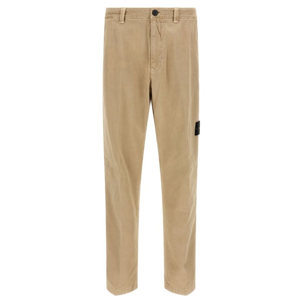 Stone Island Beige Cotton Casual Men's Pants